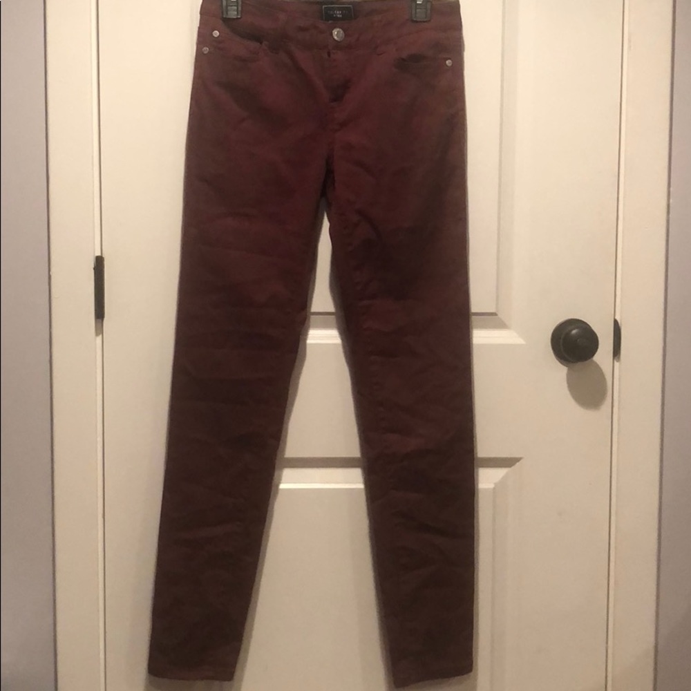 Maroon Skinny Jeans